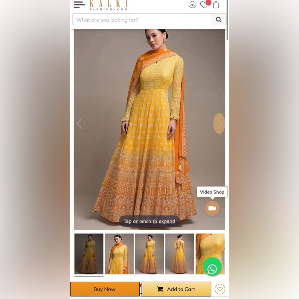 Kalki ombré Indian wedding gown